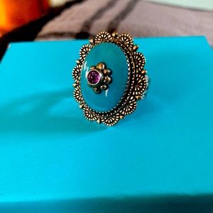 carolyn pollack turquoise amethyst size 5 ring